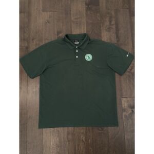 Nike Golf Dri-fit Green Performance Polo‎ Shirt Men's Size XL Short Sleeve Logo
